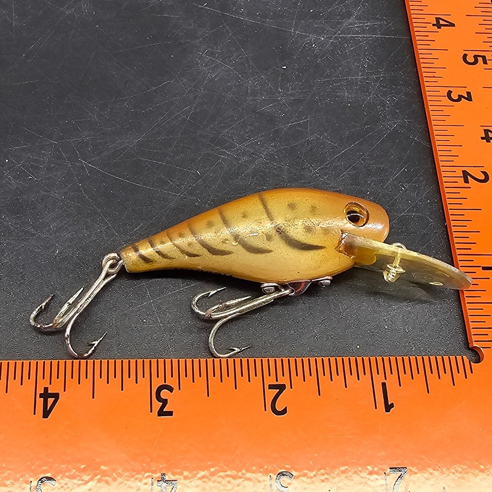 Heddon Timber Rattler Crankbait Fishing Lure Gold Brown Crawfish Pattern Rapala
